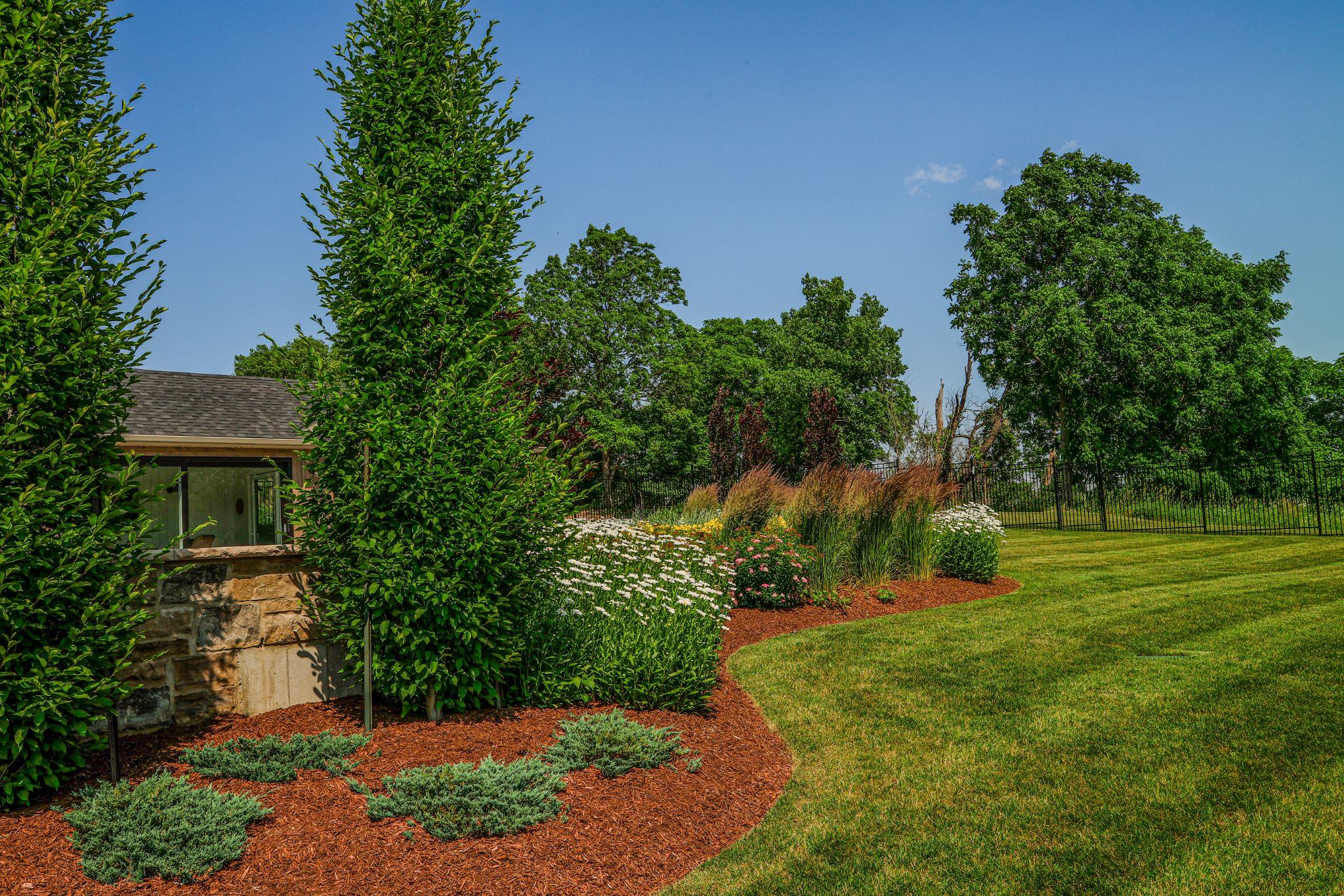 A house surrounded by lush greenery.